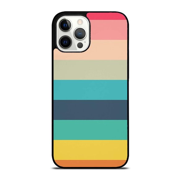 Pro Feminine Decorative Striped Minimal 70s Style Retro Stripes iPhone Case - Picture 1 of 1